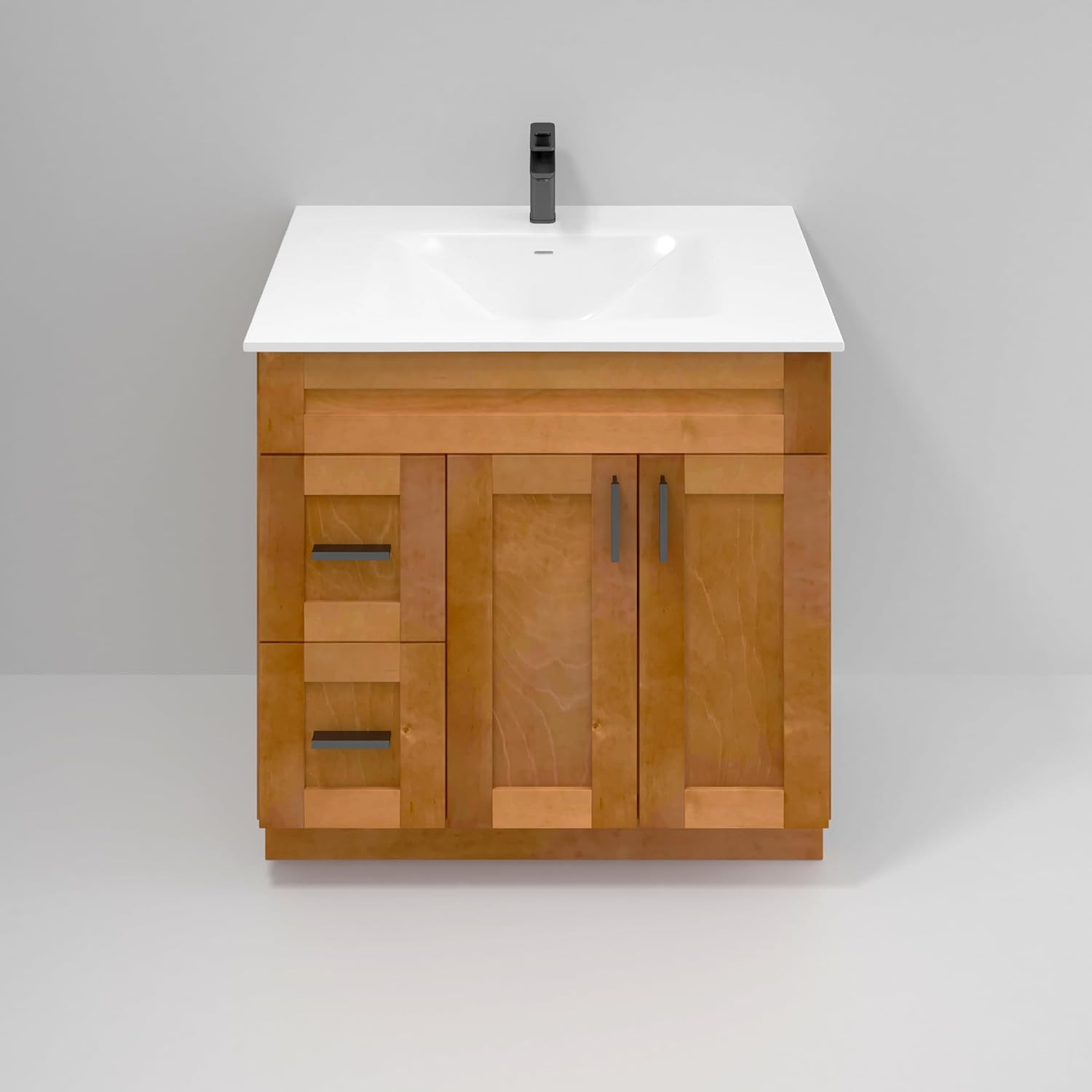 36″ Maple Shaker Sink Base Bathroom Vanity with Drawers – Easy Assembly