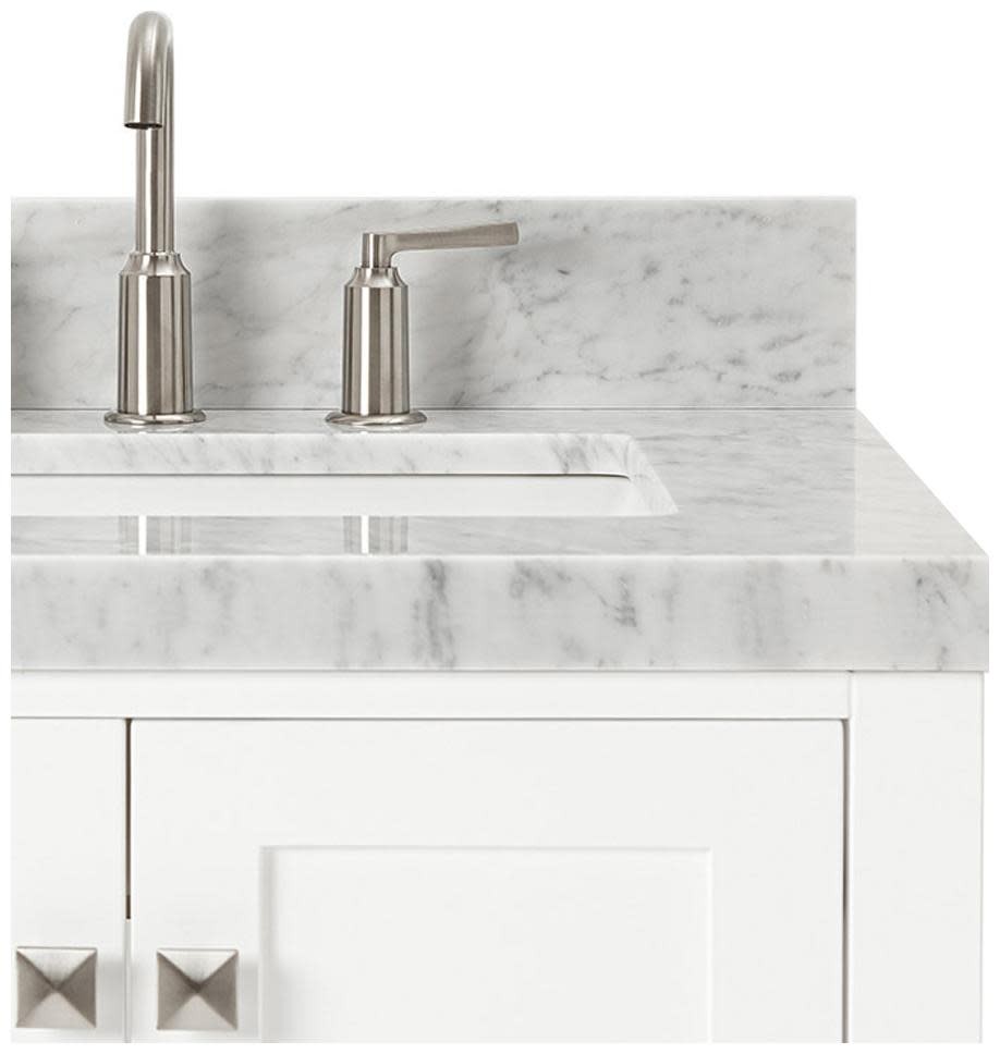 Ariel A036SRCW5RVO Cambridge 36″ – Midnight Blue / Italian Carrara Marble Top /