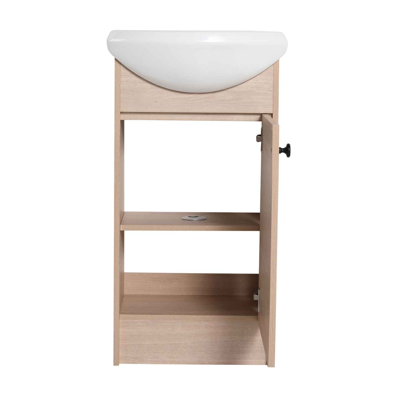 18″ Free Standing Bathroom Vanity Cabinet Set Vessel Sink for Small Space W/Door
