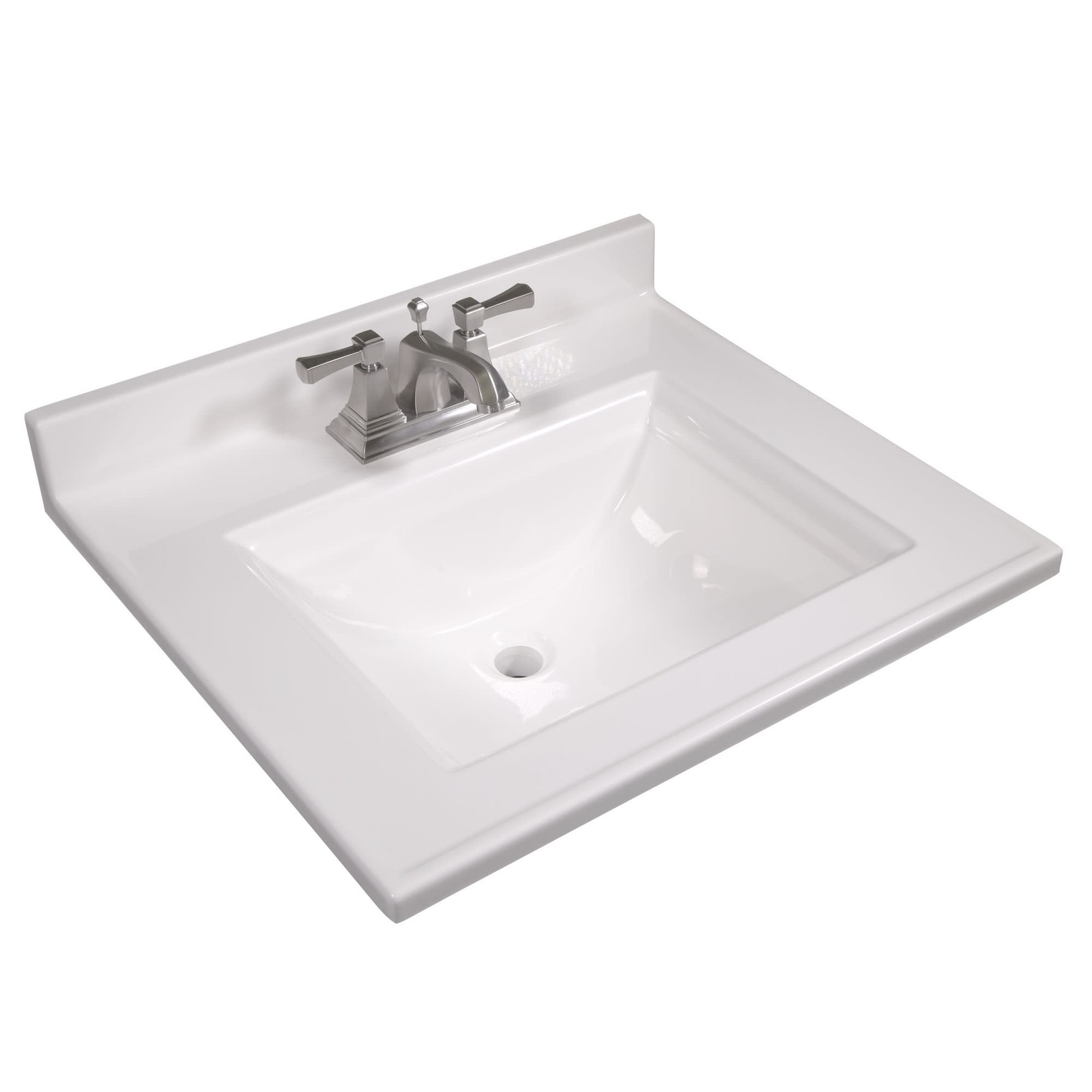 Design House 557629 Camilla I 25″ Cultured Marble Drop-In Vanity – White