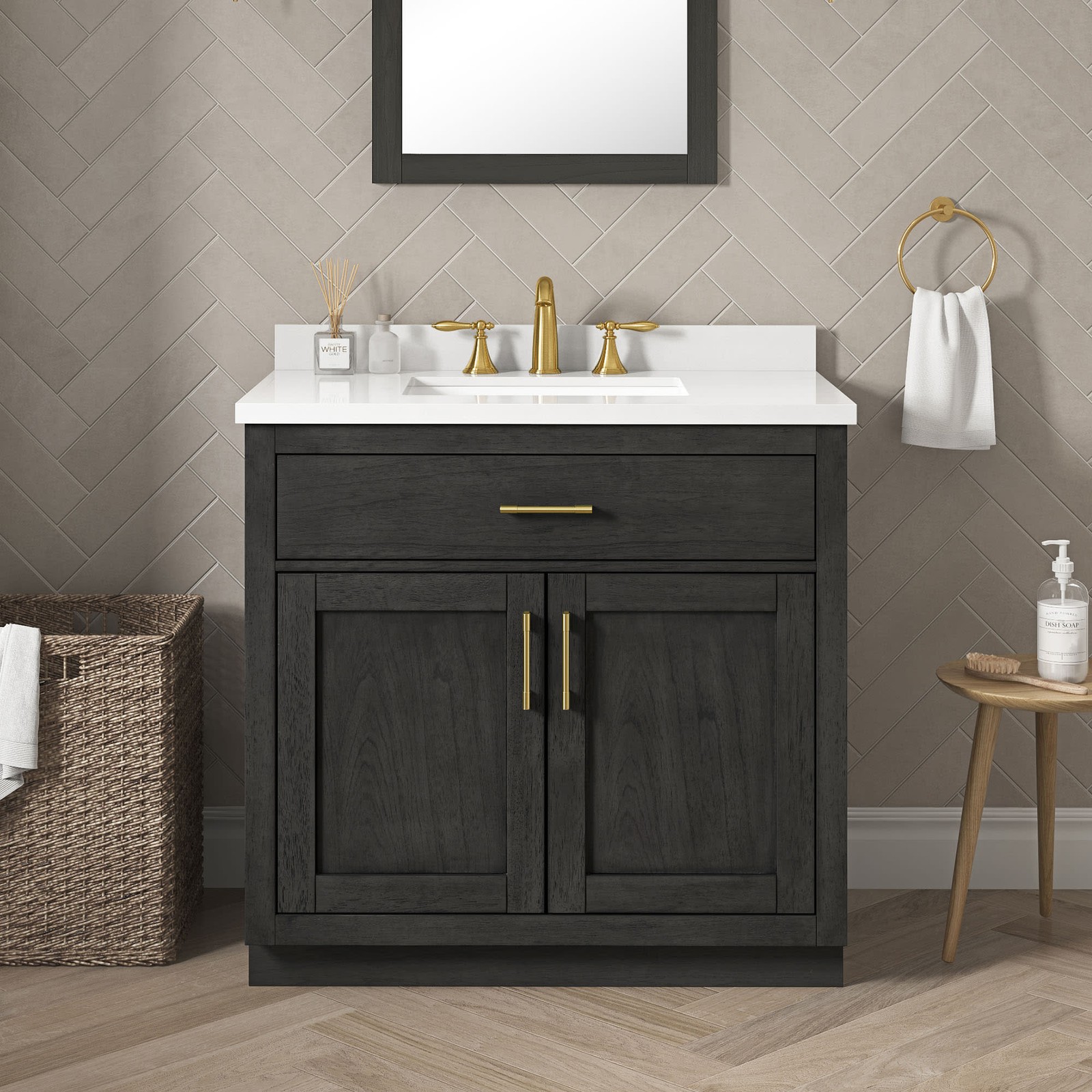 Ove Decors 15VVA-BAI236 Bailey 36″ – Matte Black Wood