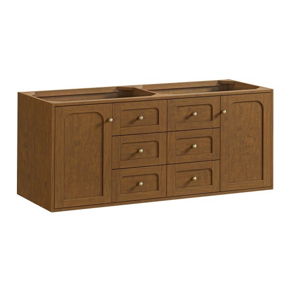 60″ James Martin Laurent 545-V60D-HNO Double Vanity Cabinet Honey Oak