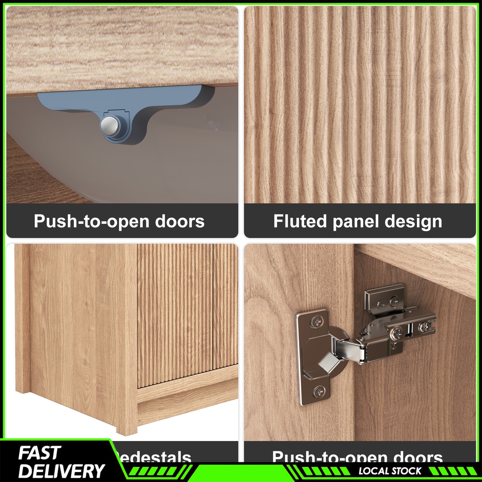 NEW 47.3″ Bathroom Vanity with Double Ceramic Sink Freestanding Storage Cabinet