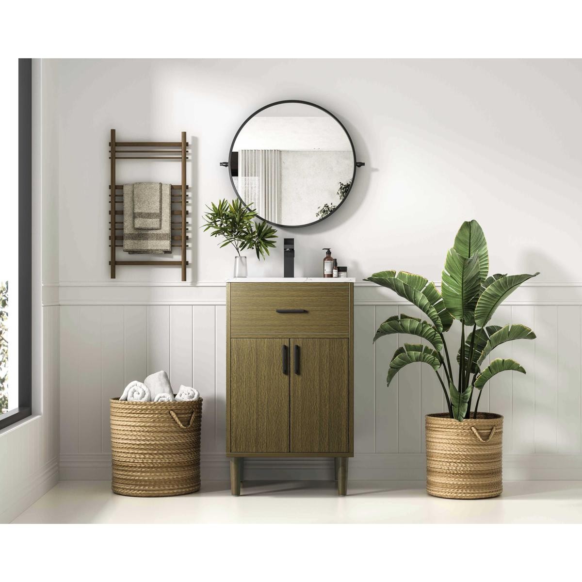 Elegant Lighting VF25020MCB Chandler Vanity Chestnut Brown