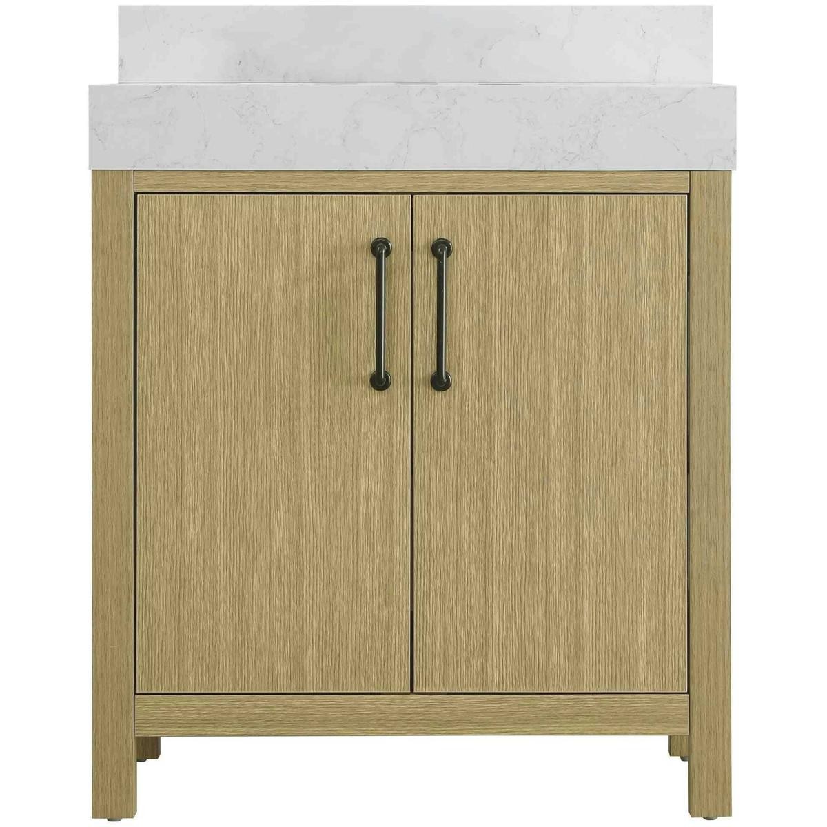 Elegant Lighting VF60630MHB-BS Nathan Vanity Honey Brown