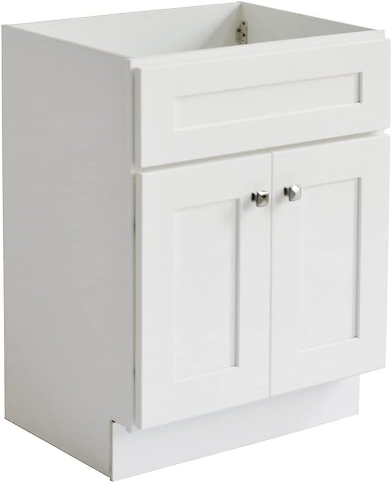 Brookings 24 Inch Bathroom Vanity, Ready to Assemble, Solid Wood, Sherwin Willia