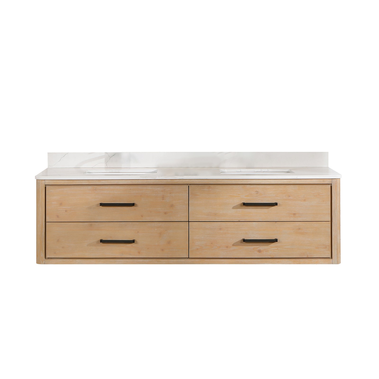 Miseno MV-NM-706672 Cristo 72″ Wall Mounted Double Basin Vanity – Fir Wood Brown
