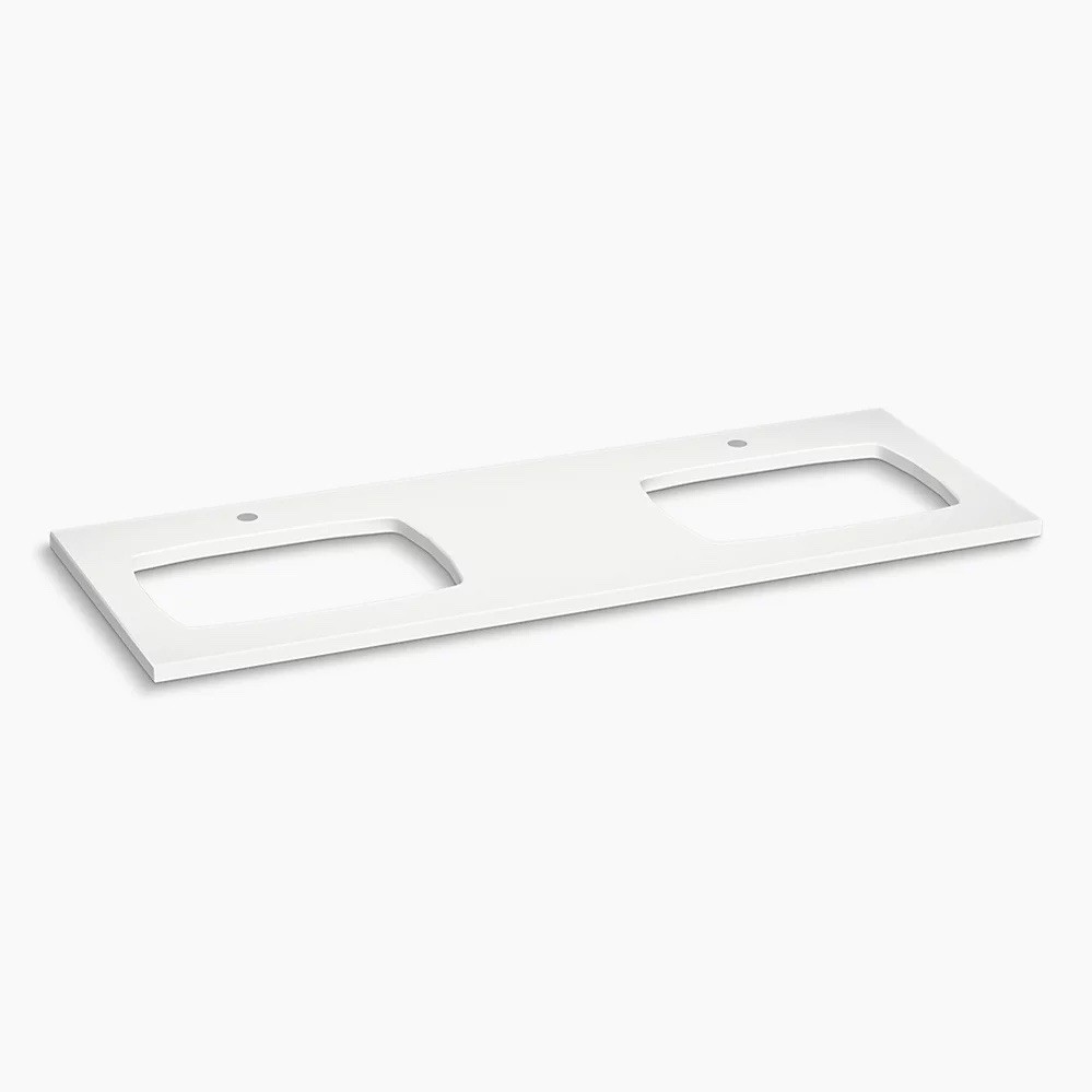 Kohler Silestone® 61″ quartz vanity top with two rectangular cutouts® 28257-MMW