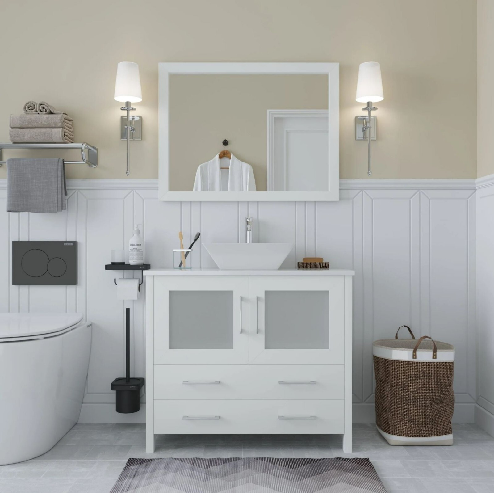 brand new bathroom vanity cabinet for sale, 2 drawers, W36 x D18.5 x H36