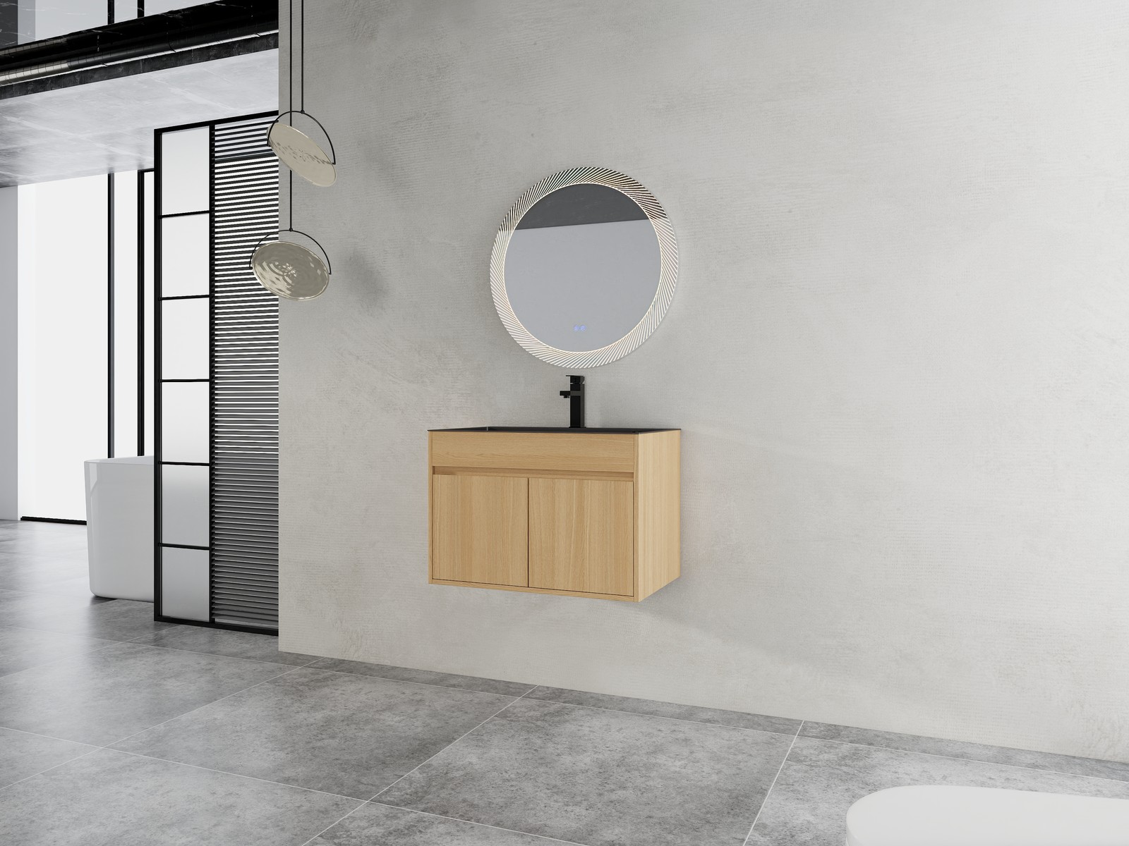 28″ Wall Mounted Bathroom Vanity/ Laundry Utility Cabinet Stainless Steel Sink