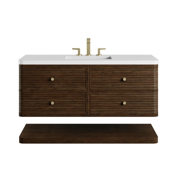 48″ James Martin Allamari D640-V48-SBL-WWZ Vanity Cabinet Zeus Silestone Top