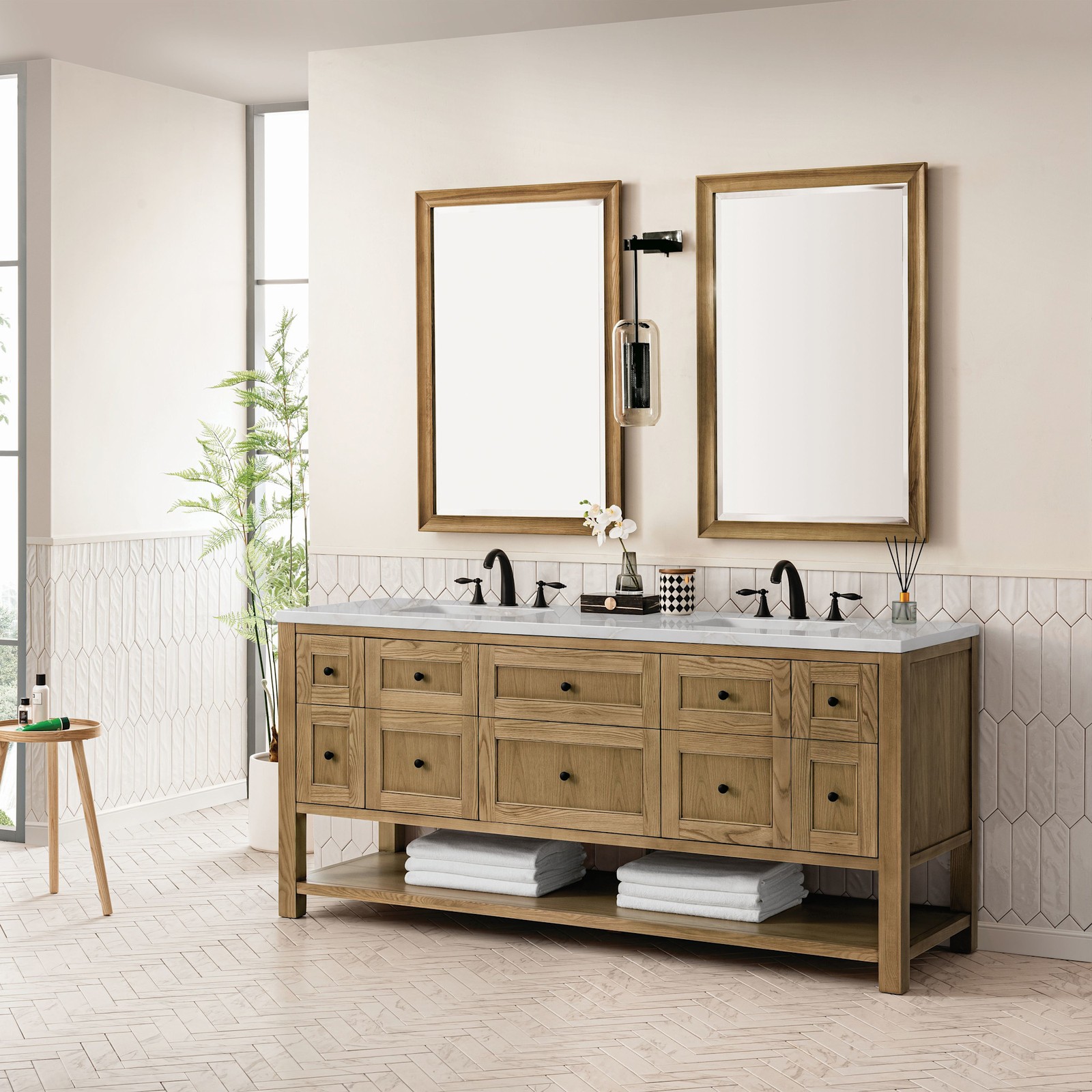 James Martin Vanities 330-V72-FVSL Breckenridge 72″ – Smokey Celadon