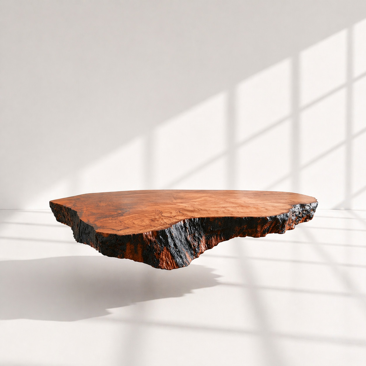 Modern Rustic Solid Wood Vanity – Natural Live Edge Bathroom Sink Console