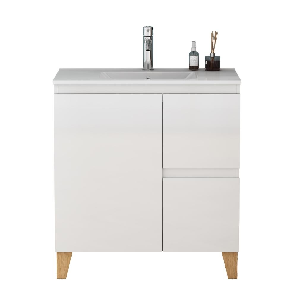 Bathroom Vanity W Sink Features 1 Door A 2 Drawers Includes Soft-Close Mechanism