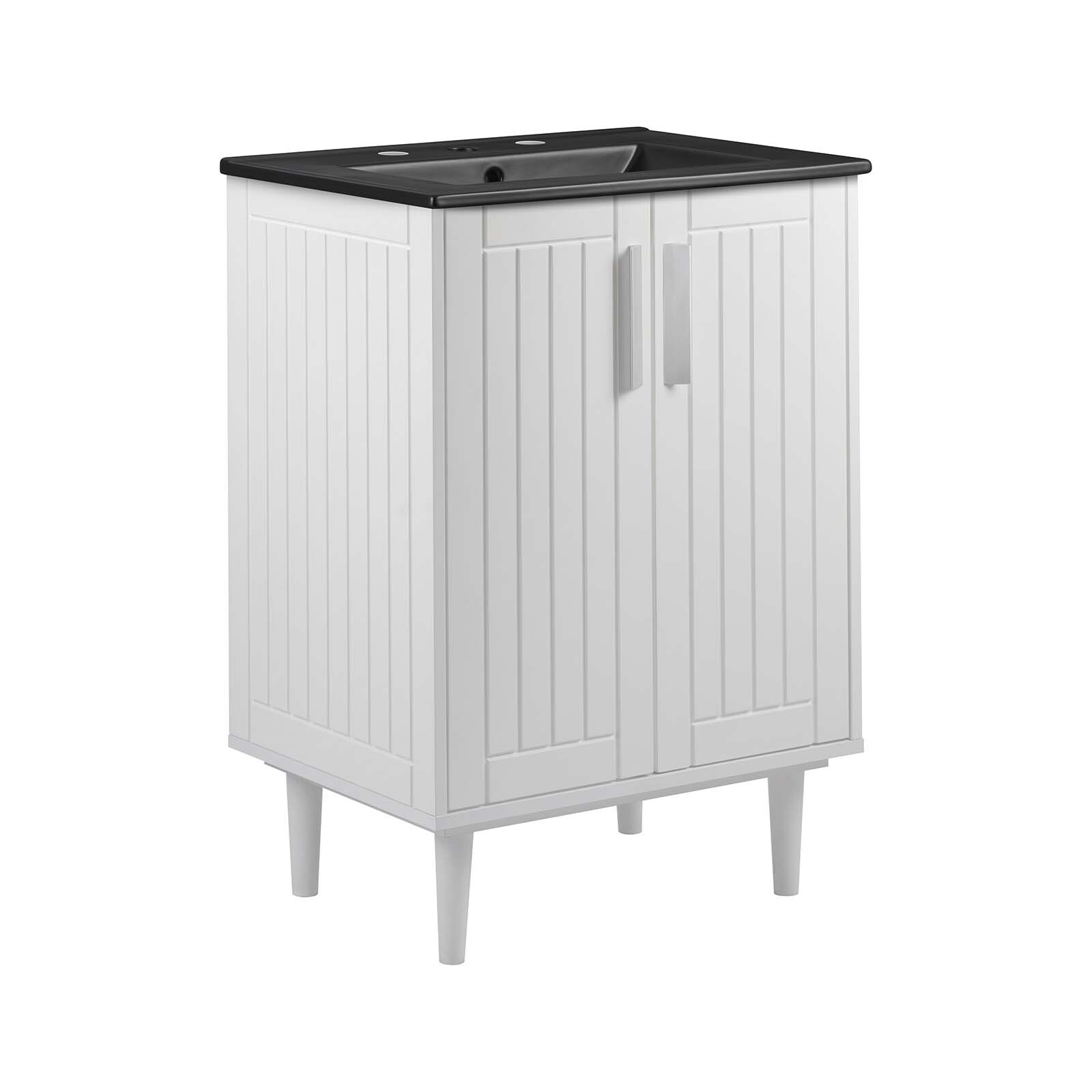 Modway Augusta 24″ Bathroom Vanity in White Black