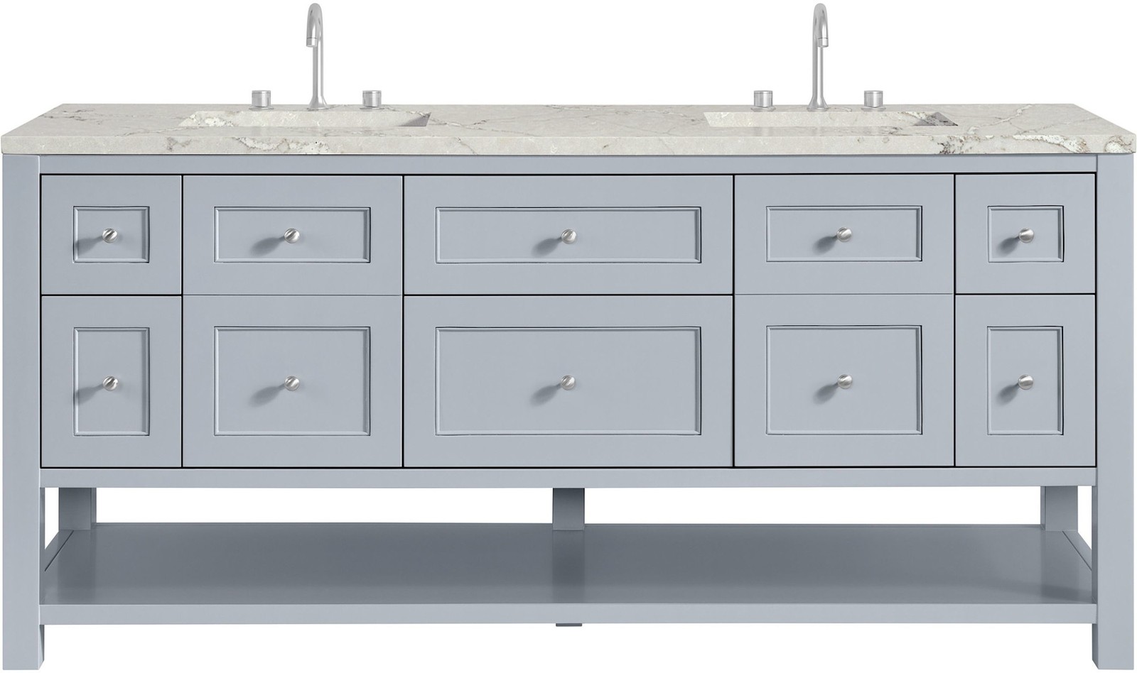 James Martin Vanities 330-V72-FVSL Breckenridge 72″ – Serenity Blue