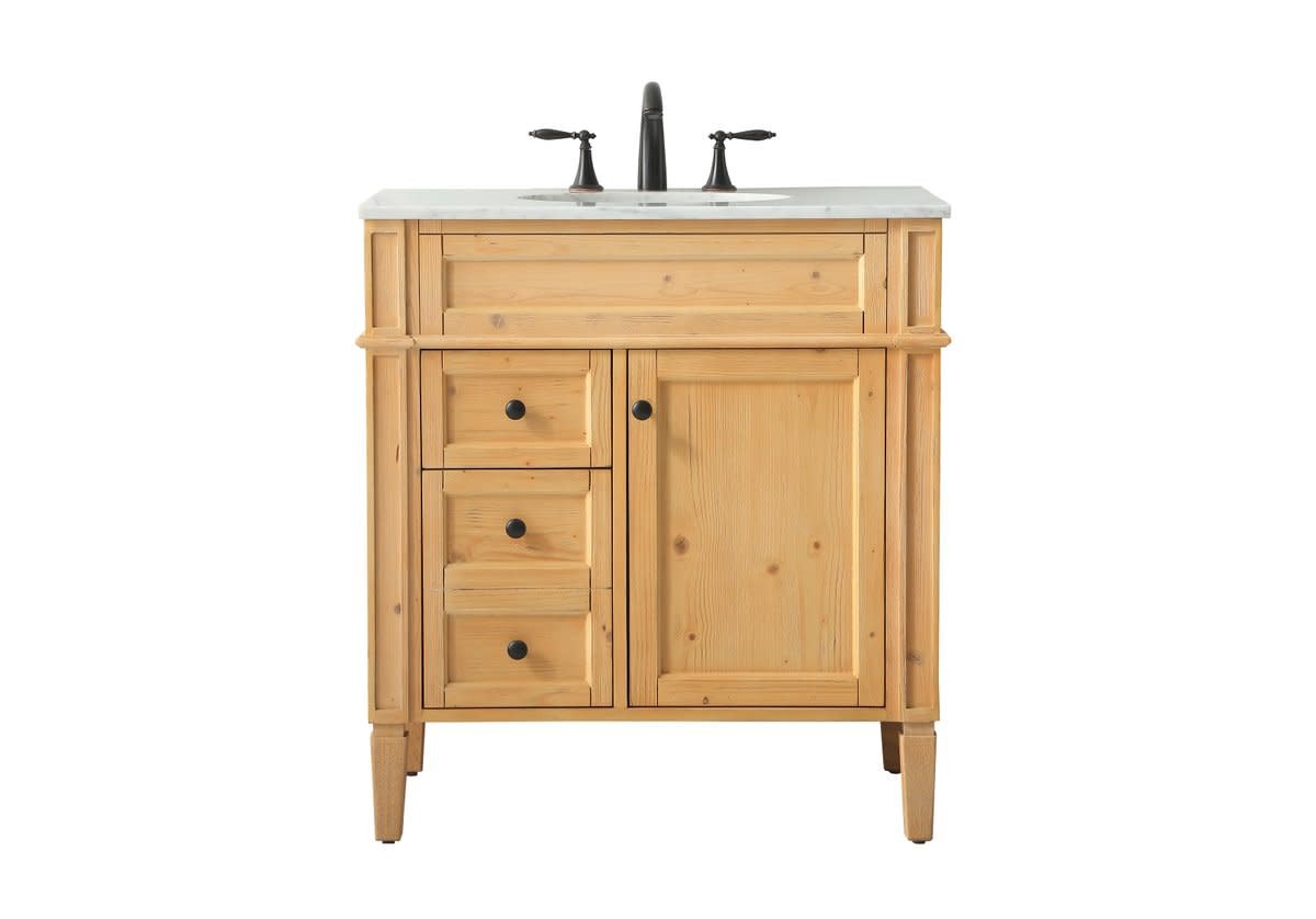 Elegant Lighting VF12532 Park Avenue 32″ – Natural Wood