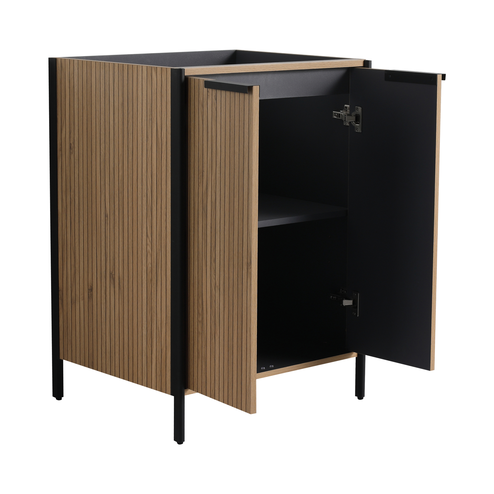 24″ Plywood Freestanding Bathroom Vanity Without Sink Top Included With Doors