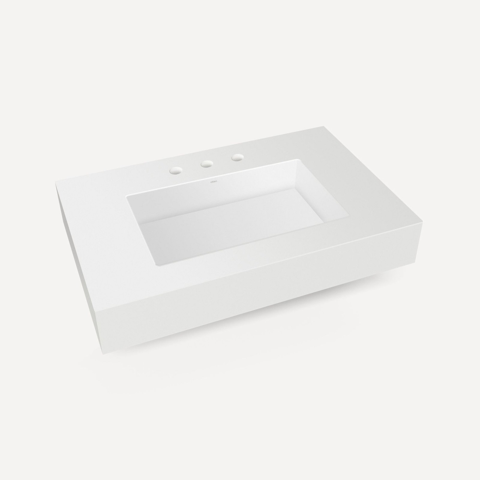 Robern TA36MCO-8CS8 36″ Quartz Vanity Top for Widespread Faucet – White