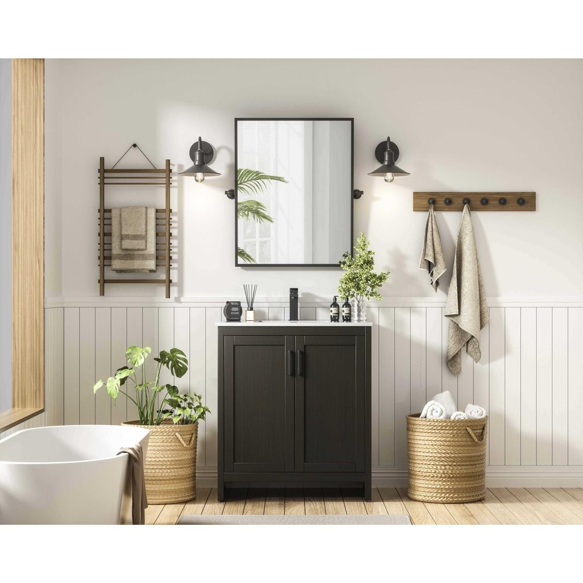 Elegant Lighting VF25130MMB Finnley Vanity Mocha Brown
