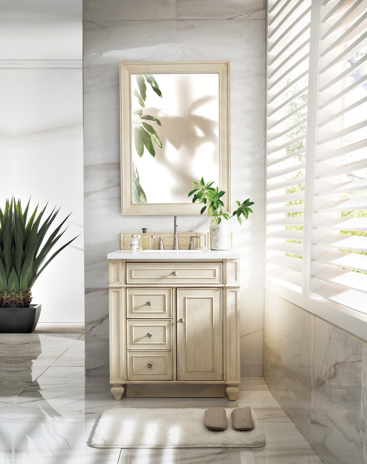 James Martin Vanities 157-V30 Bristol 30″ Single Basin Hardwood – White