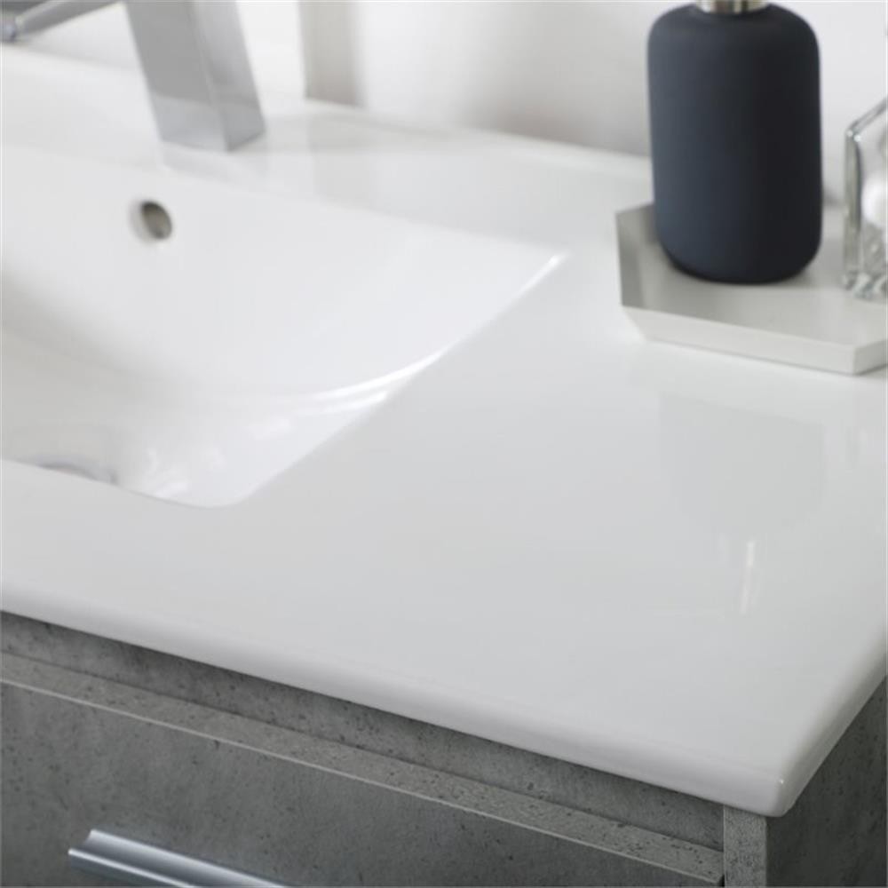 Elegant Decor Rasina 40″ Single Porcelain Top Floating Bathroom Vanity in Gray