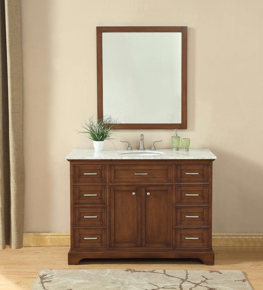 Elegant Lighting VF15048WH Americana 48″ – Natural Wood