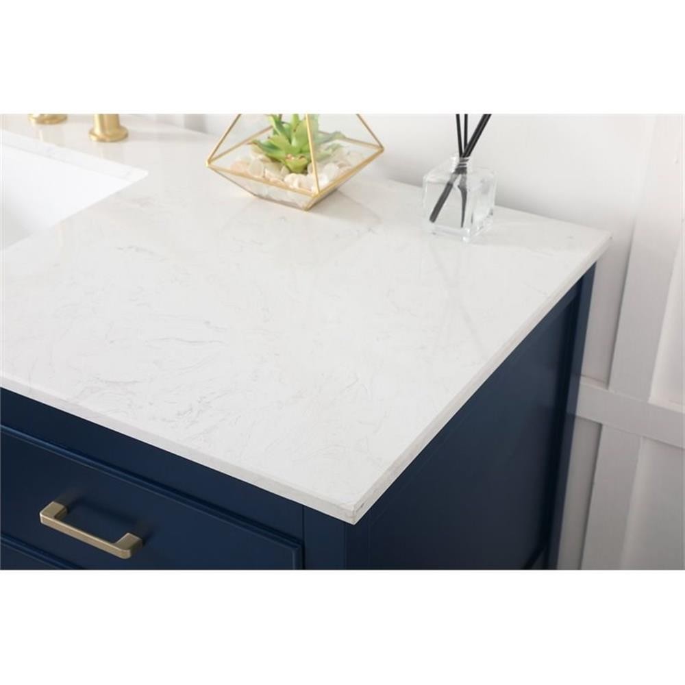 Elegant Decor Sinclaire 60″ Aluminum Alloy & MDF Single Bathroom Vanity in Blue