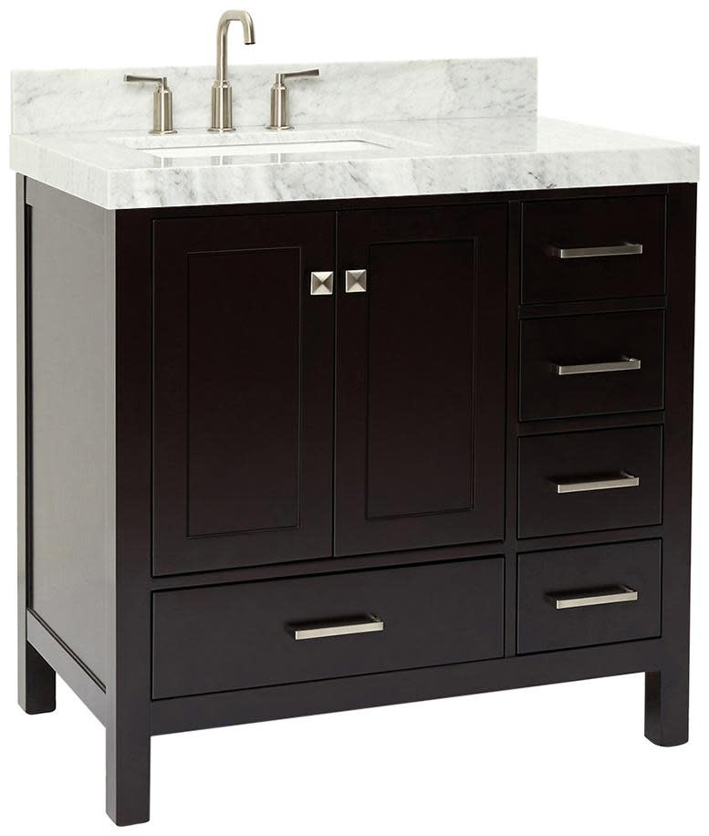 Ariel A036SLCW5RVO Cambridge 36″ – Espresso / Italian Carrara Marble Top /