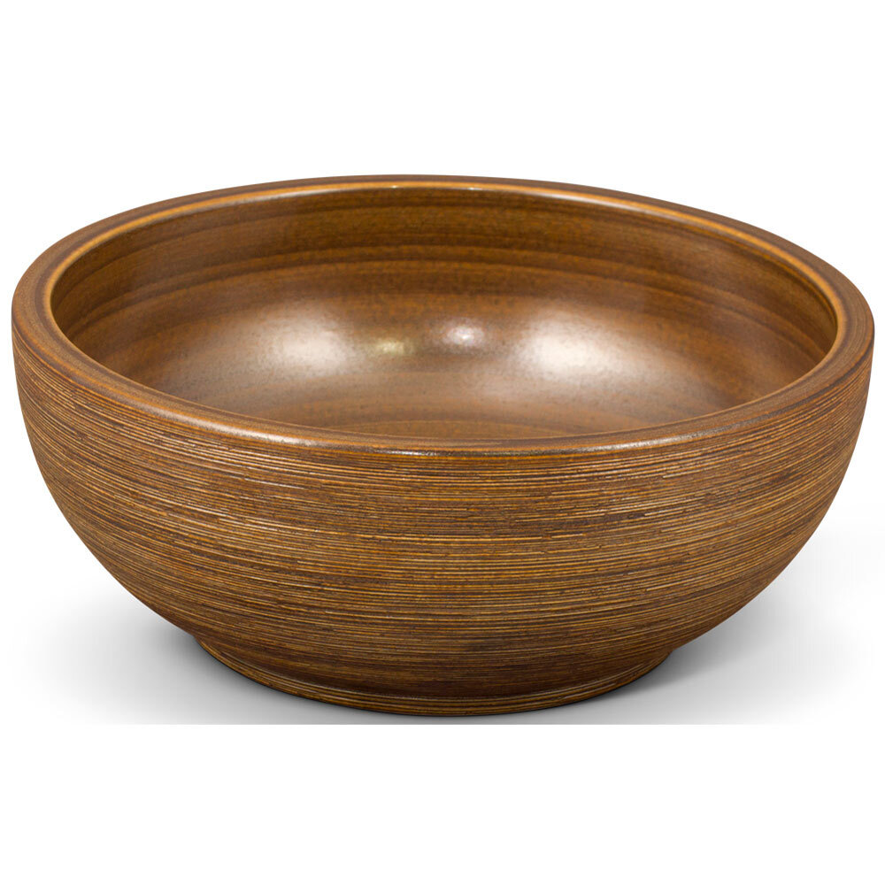 US Seller – 14in Sienna Textured Oriental Porcelain Basin