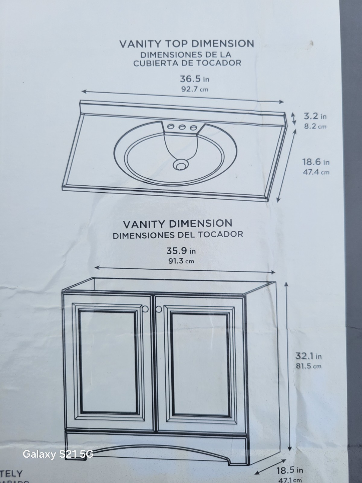 ➿️ Glacier Bay 37 in. Single Sink White Bath Vanity with Cult. Marble Top