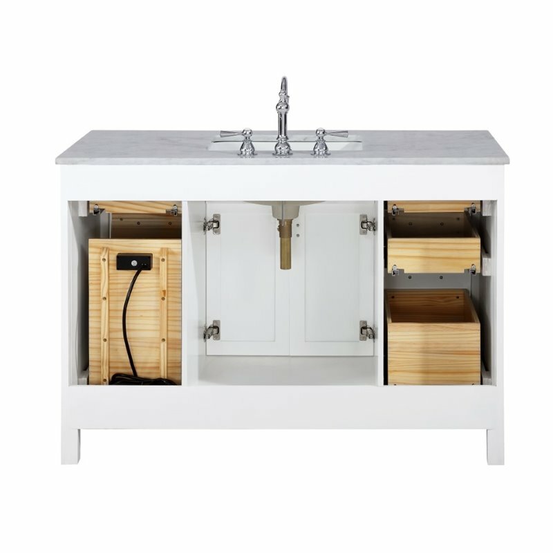 Maklaine 48″ Single Vanity in White
