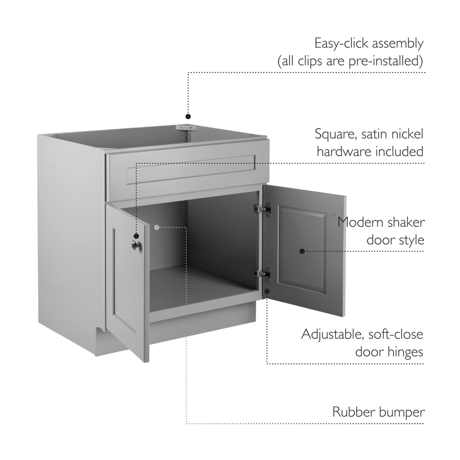 Design House 587089 Brookings 30″ Single – Grey