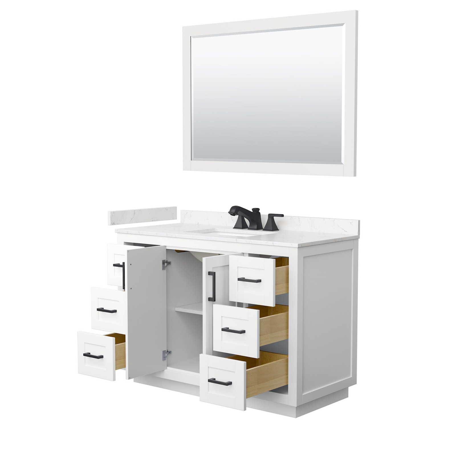 Wyndham Collection WCF2929-48S-VCA-US3M46 Miranda 48″ – Green / Carrara Cultured