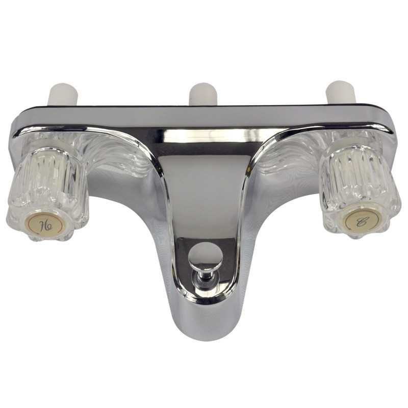 Mobile Home RV Tub Shower Center-Set Faucet 8 inch w/ Acrylic Handle 33156X