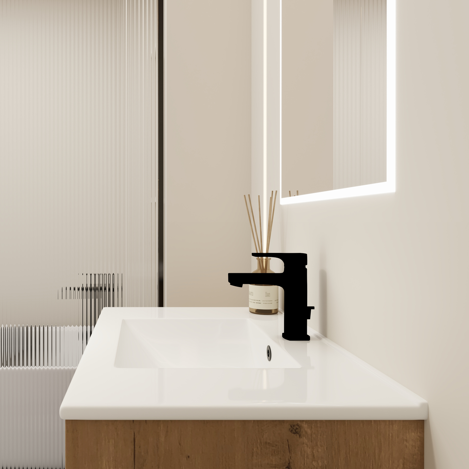 30×18 Inch Modern Wooden Bathroom Vanity With Ceramic Sink Freestanding/Floating