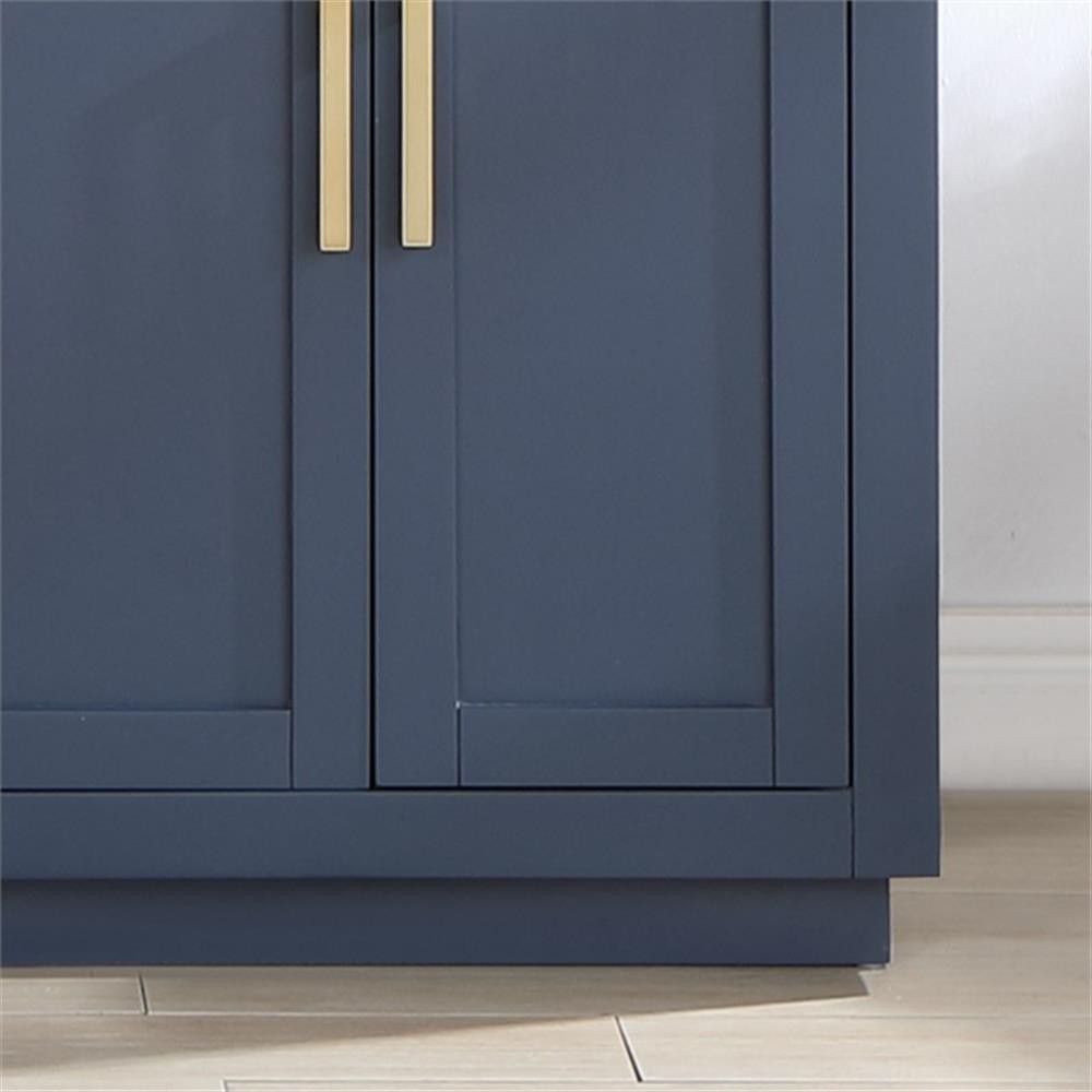Gavino 60″ Wood Vanity in Royal Blue with Composite Stone Top no Mirror