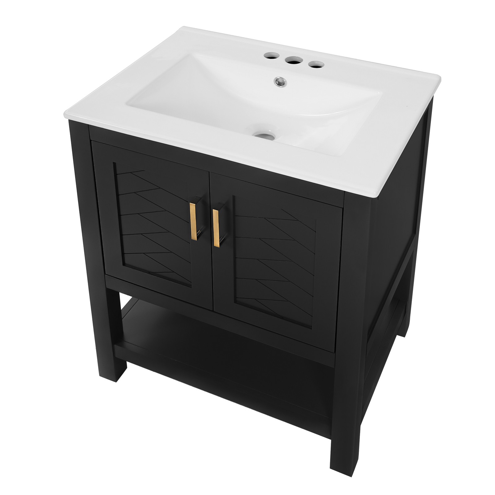 FUNIDEE 24″ Bathroom Vanity with Sink Bathroom Cabinet with Adjustable Shelf
