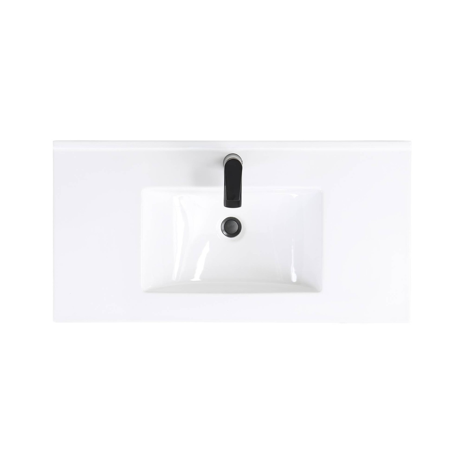 Scarsdale 36″ Wide Melamine White Bathroom Vanity Sink