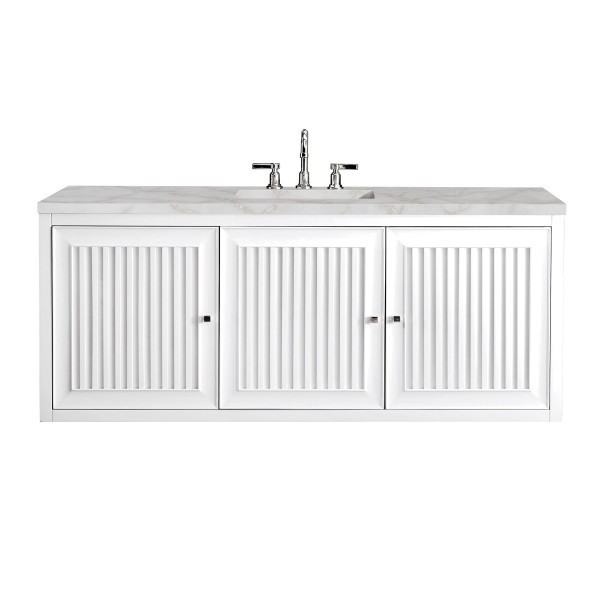 60″ James Martin Athens E645-V60S-GW-3VSL Vanity Cabinet Victorian Silver Top