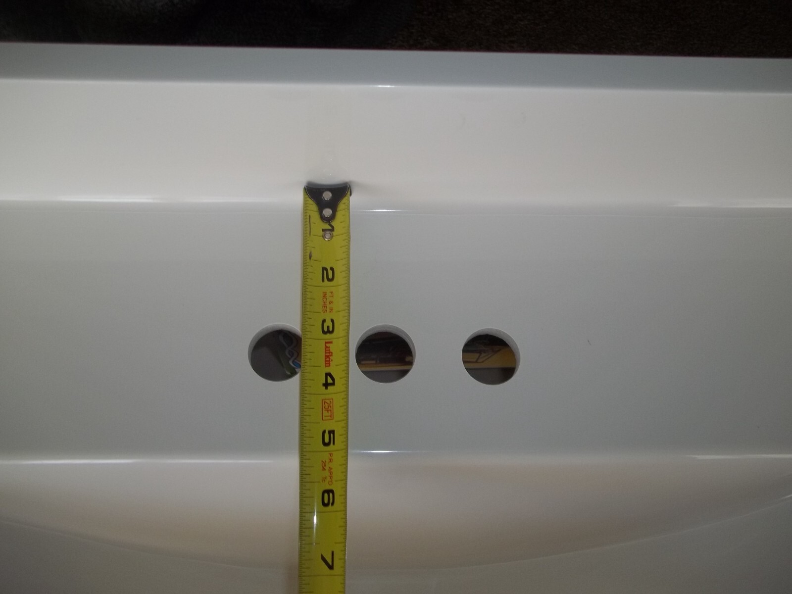 Cotton White 25″x22″ Cultured Marble Vanity Top With Backsplash
