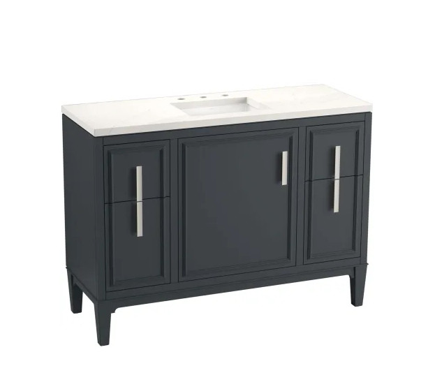 Kohler Southerk 48″ FreeStanding Single Basin Vanity Set – K-33546-ASB-1WX