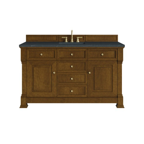 60″ James Martin Brookfield 547-V60S-HNO-3CSP Vanity Cabinet Charcoal Top