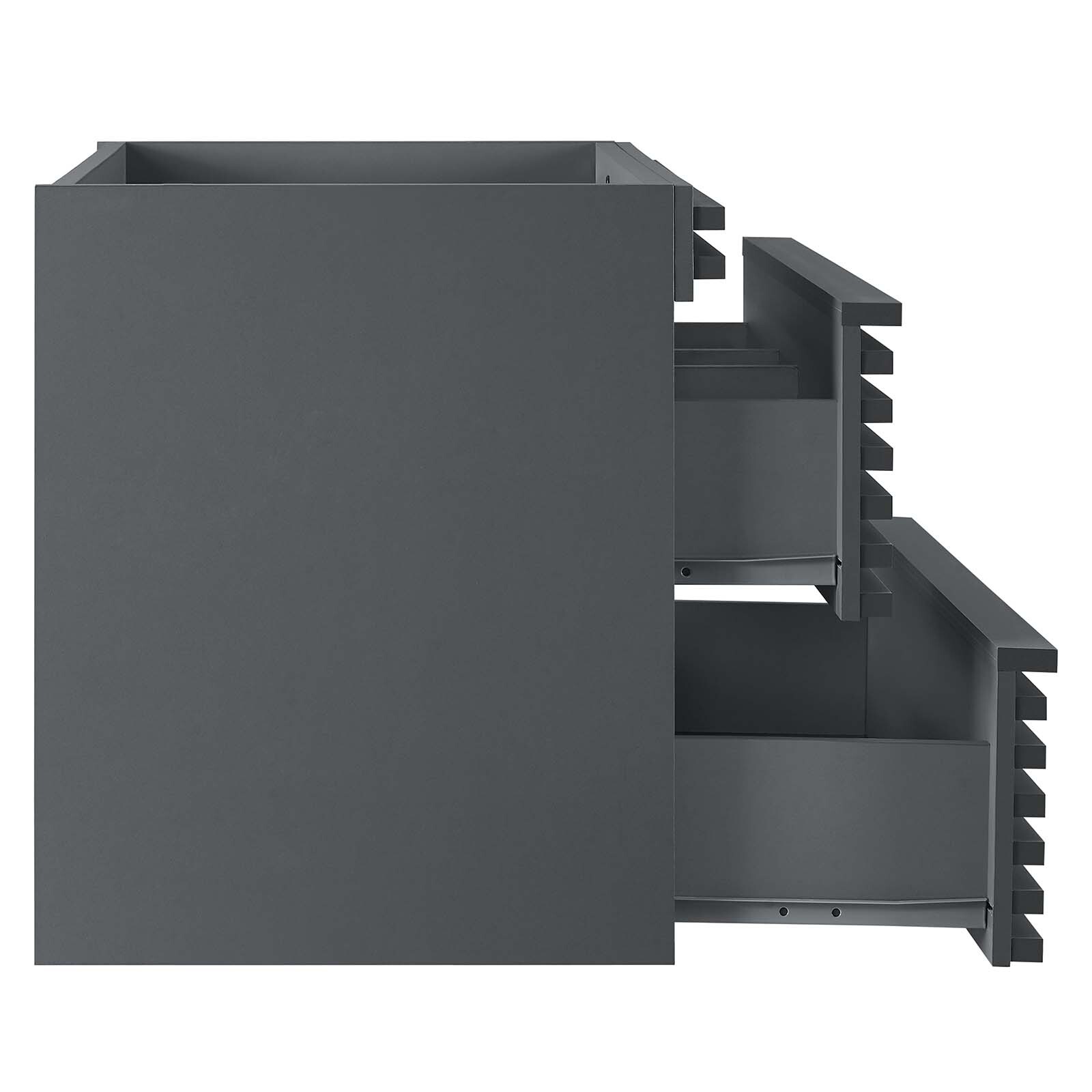 Modway 30″ Mid-century Modern Wall-mount Wooden Bathroom Vanity Cabinet in Gray