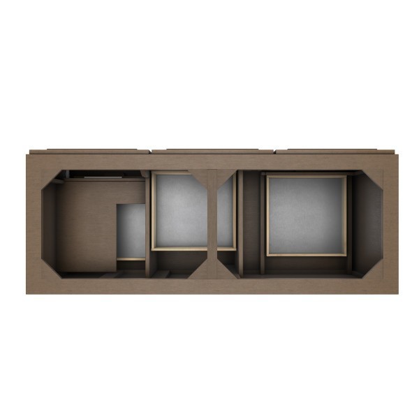 60″ James Martin Portland 620-V60D-WW-3WZ Double Vanity Cabinet White Zeus Top