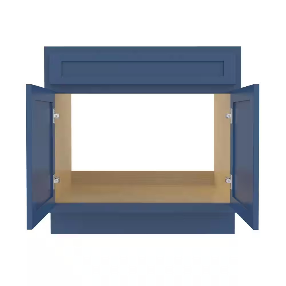 39 In. W X 21 In. D X 32.5 In. H 2-Doors Bath Vanity Cabinet without Top in Blue