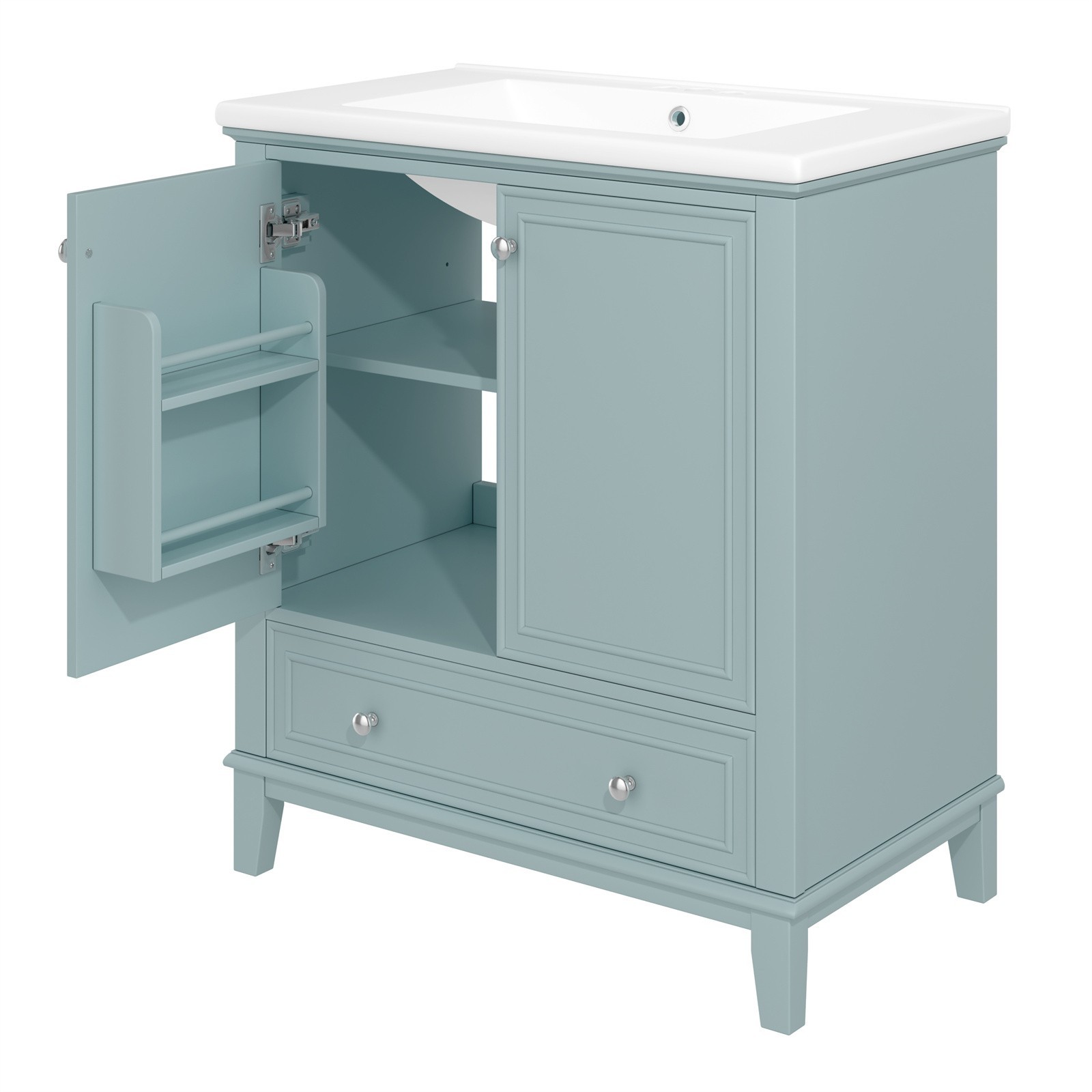 30″ Bathroom Vanity with Sink Combo Bathroom Cabinet with Doors and Drawer