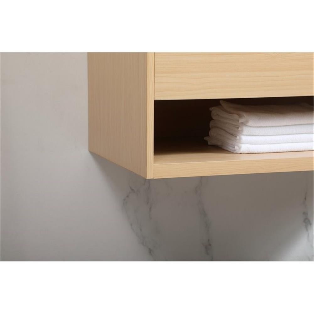 Elegant Decor Roman 36″ Aluminum Alloy MDF Single Bathroom Vanity in Maple