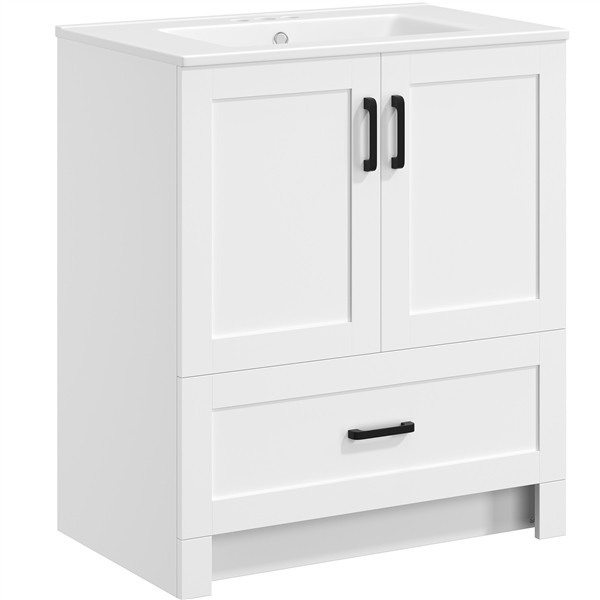 Modern Freestanding Bathroom Vanity with Undermount Ceramic Sink and Drawer