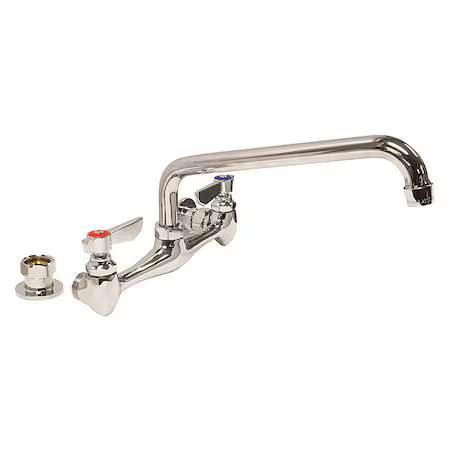 Dominion Faucets 77-9008 Low Arc Service Sink Faucet 2, Wall, Brass